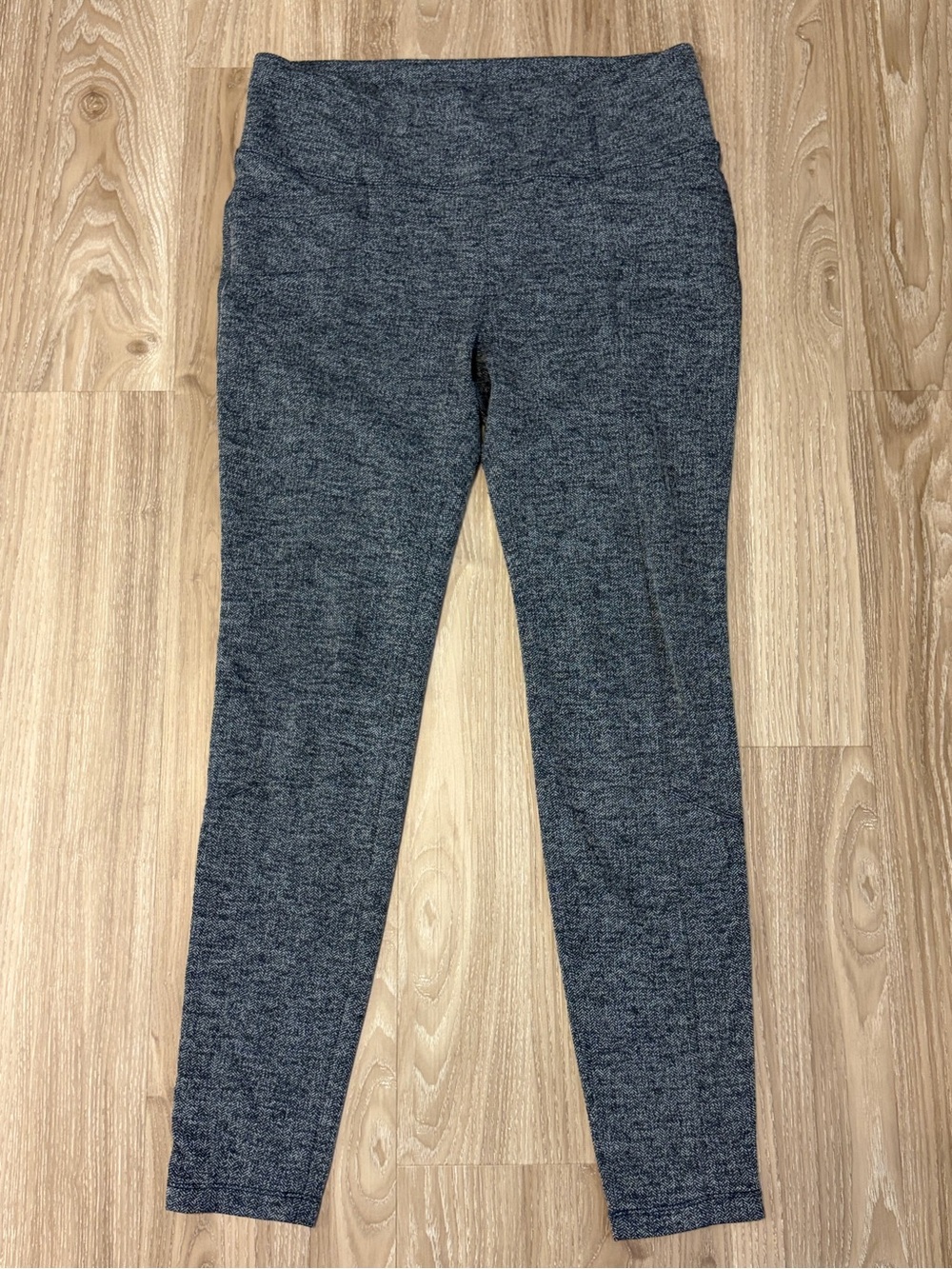 Athleta Herringbone High Waist Leggings Gray Size L Work Travel Pants